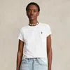 Polo Ralph Lauren Cotton Jersey Crewneck T-shirt In White