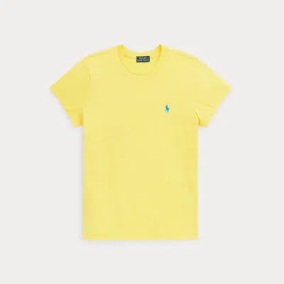 Polo Ralph Lauren Cotton Jersey Crewneck T-shirt In Yellow