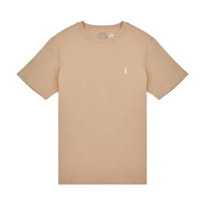Pre-owned Polo Ralph Lauren Cotton Jersey Crewneck T-shirt 'classic Khaki' | Tan | Kid's Size Xl