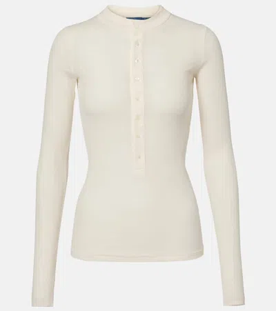Polo Ralph Lauren Cotton Jersey Henley Shirt In Neutral