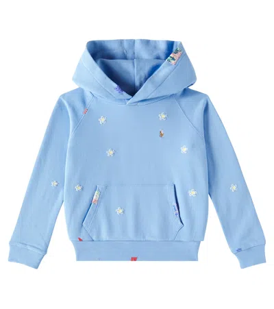 Polo Ralph Lauren Kids' Cotton Jersey Hoodie In Blue