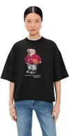 Polo Ralph Lauren Cotton Jersey Knit Short Sleeve Crew Tee Polo Black In Black