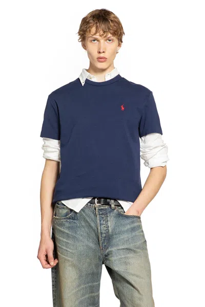 Polo Ralph Lauren Classic Fit T-shirt In Solid Jersey In Blue