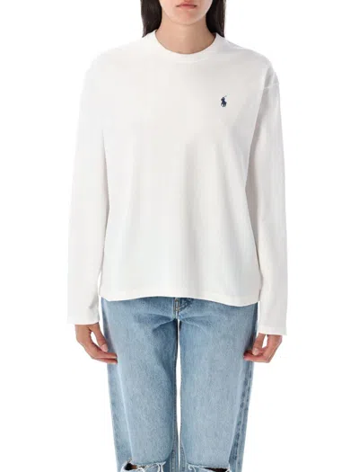 Polo Ralph Lauren Cotton Jersey Long-sleeve T-shirt In White