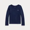 Polo Ralph Lauren Long-sleeve Scoop Neck T-shirt In Refined Navy