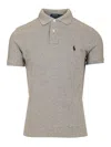 Polo Ralph Lauren Custom Slim Fit Mesh Polo In Gray