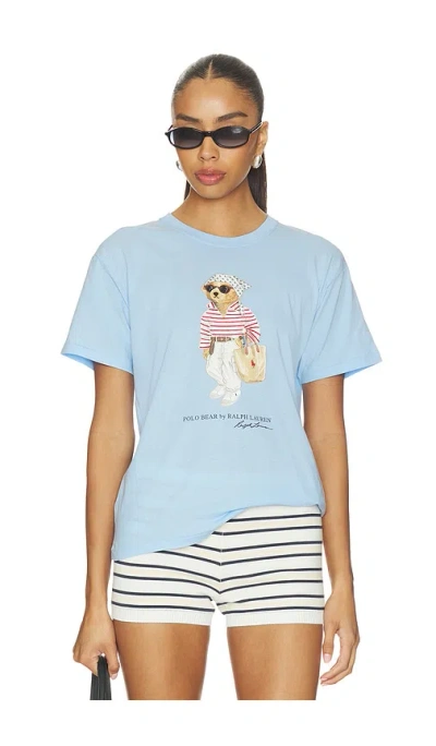 Polo Ralph Lauren Cotton Jersey Short Crew Neck T-shirt In Blue