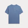Polo Ralph Lauren Kids' Cotton Jersey Short-sleeve Henley Shirt In Range Blue