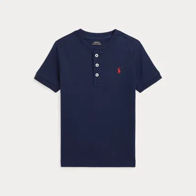 Polo Ralph Lauren Kids' Lauren Boys Navy Custom Fit Polo Top 8 - 10 Yrs Blue In Refined Navy