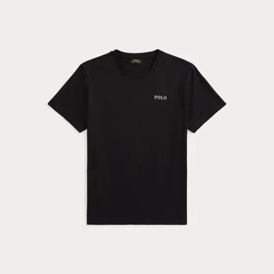 Polo Ralph Lauren Cotton Jersey Sleep Shirt In Black