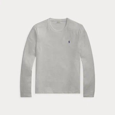 Polo Ralph Lauren Cotton Jersey Sleep Shirt In Grey