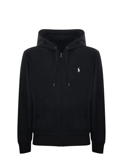 Polo Ralph Lauren Cotton Jersey Sweatshirt In Black