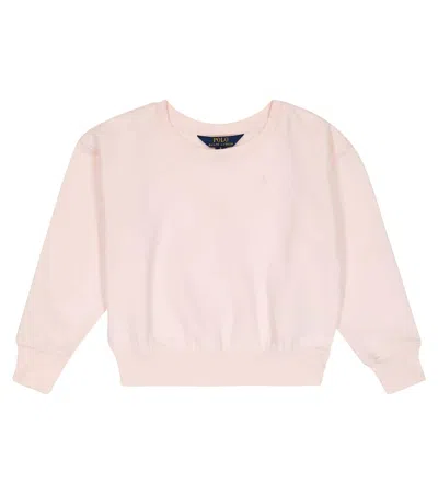 Polo Ralph Lauren Kids' Cotton Jersey Sweatshirt In French Pink
