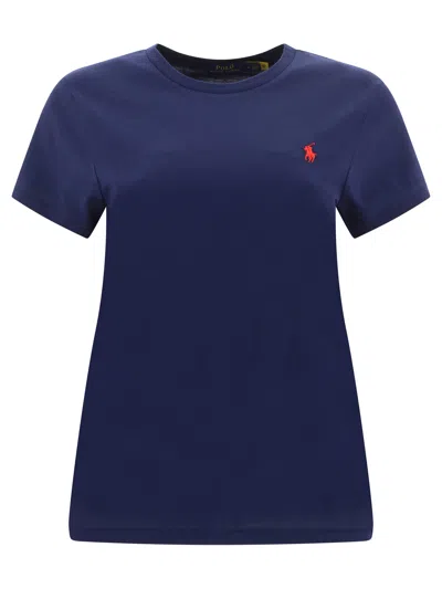 Polo Ralph Lauren Cotton Jersey T Shirt In Blue