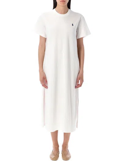 Polo Ralph Lauren Cotton Jersey T-shirt Dress In White