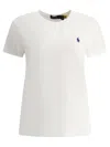 Polo Ralph Lauren Logo Embroidered T-shirt In White