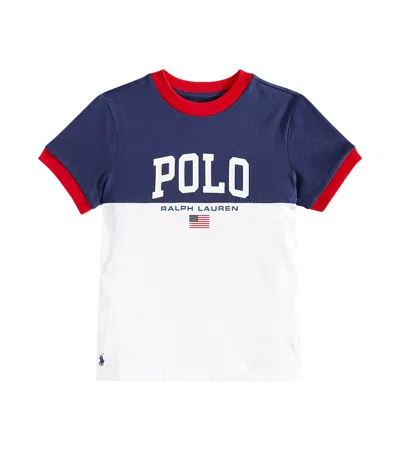 Polo Ralph Lauren Kids' Toddler And Little Boy Logo Heavyweight Cotton Jersey Tee In White