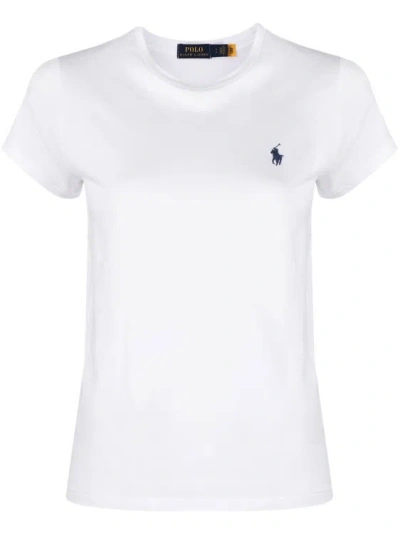 Polo Ralph Lauren Cotton Jersey T-shirt With Crew Neck In White