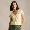 Polo Ralph Lauren Cotton Jersey V-neck T-shirt In Neutral