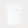 Polo Ralph Lauren Kids' Cotton Jersey V-neck Tee In White