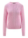 Polo Ralph Lauren Cotton Jersey With Braid Processing In Pink