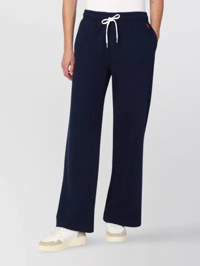 Polo Ralph Lauren Cotton Jogging Pants Elastic Waistband In Blue