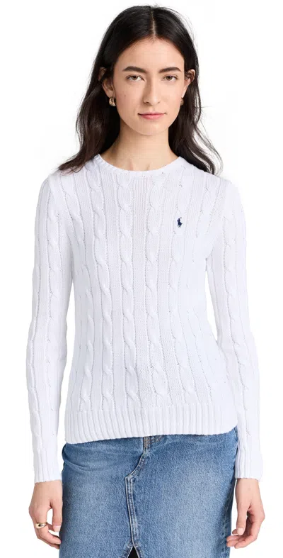 Polo Ralph Lauren Cotton Julianna Long Sleeve Pullover White