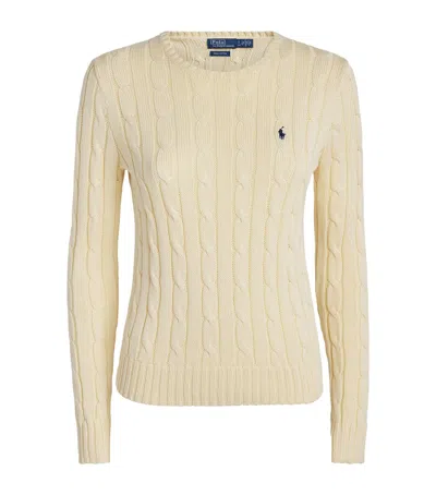 Polo Ralph Lauren Cotton Julianna Sweater In Ivory