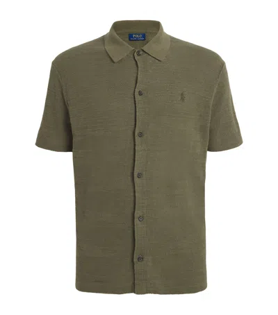 Polo Ralph Lauren Cotton Knit Polo Shirt In Green