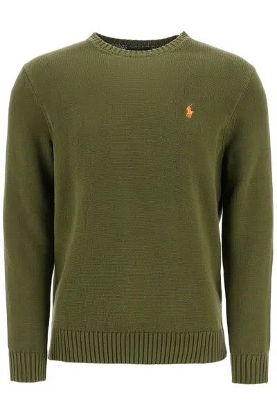 Polo Ralph Lauren Cotton Knit Pullover Sweater In Green