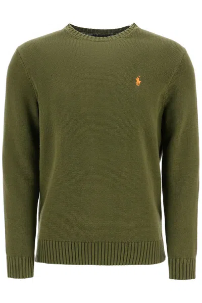 Polo Ralph Lauren Cotton Knit Pullover Sweater In Green