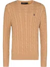 Polo Ralph Lauren Cotton Knitshirt In In Camel In Brown