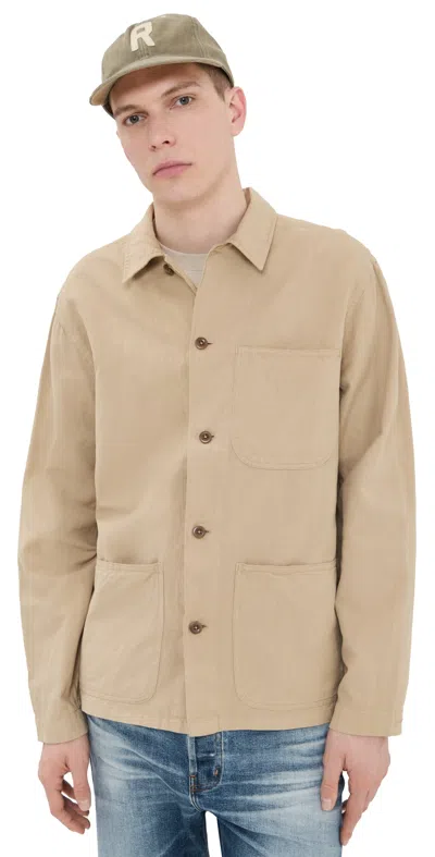 Polo Ralph Lauren Cotton Linen Barton Shirt Jacket Coastal Beige
