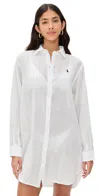 Polo Ralph Lauren Cotton Linen Boyfriend Shirt Cream In Cream