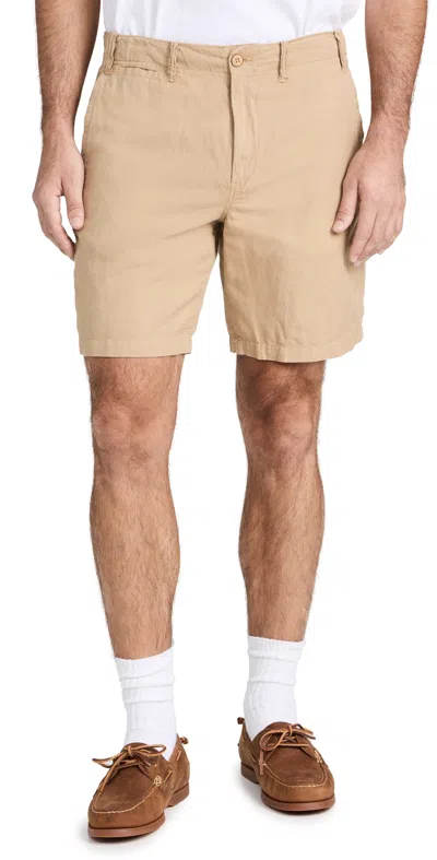 Polo Ralph Lauren Cotton Linen Flat Front Shorts Coastal Beige