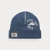 Polo Ralph Lauren Cotton-linen Graphic Beanie In Gray