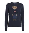 Polo Ralph Lauren Polo Bear Intarsia Cotton And Linen Sweater In Navy