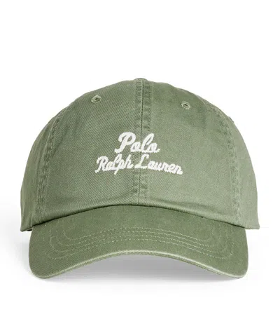 Polo Ralph Lauren Cotton Logo Baseball Cap In Green