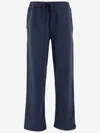 Polo Ralph Lauren Pleated Trousers With Drawstring Waist In Blue