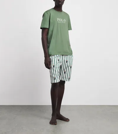 Polo Ralph Lauren Cotton Logo Pyjama T-shirt In Green
