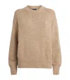Polo Ralph Lauren Cotton Logo Sweater In Brown