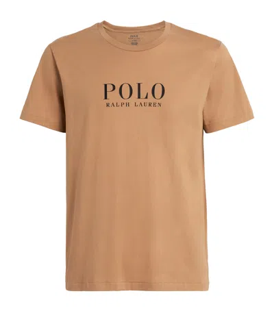 Polo Ralph Lauren Cotton Logo T-shirt In Brown