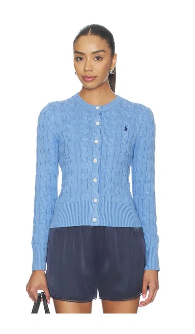 Polo Ralph Lauren Cotton Long Sleeve Cardigan In Blue