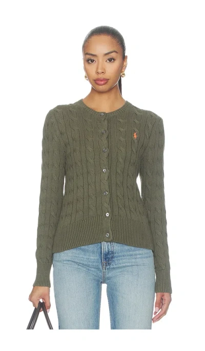 Polo Ralph Lauren Cotton Long Sleeve Cardigan In Green