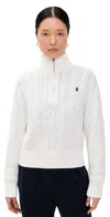 Polo Ralph Lauren Cotton Long Sleeve Pullover Sweater White In White