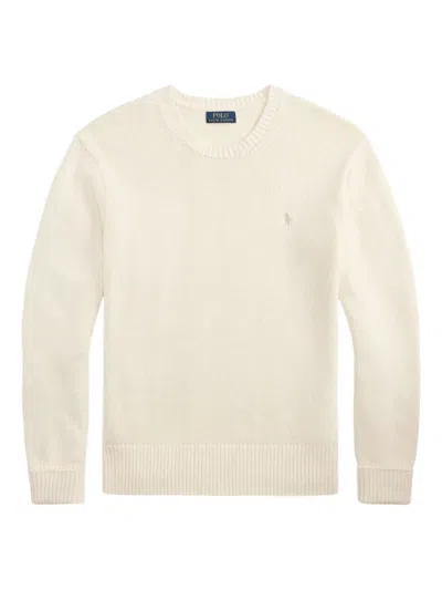 Polo Ralph Lauren Cotton Long-sleeve Sweater In White