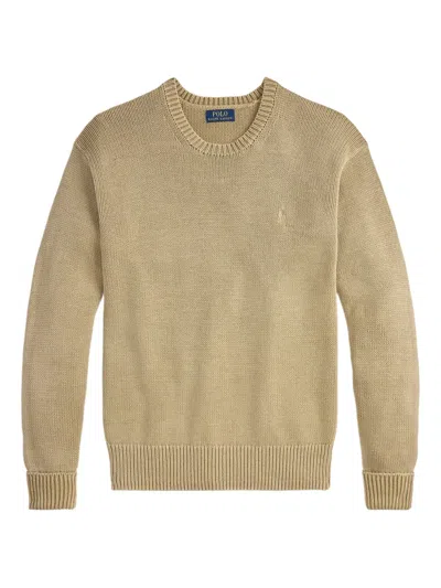 Polo Ralph Lauren Cotton Long-sleeves Sweater In Neutral