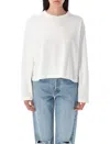 Polo Ralph Lauren Long Sleeve Cotton Crop Top In White