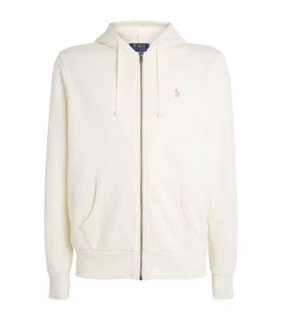 Polo Ralph Lauren Cotton Loopback Fleece Zip-up Hoodie In White