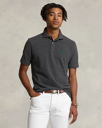 Polo Ralph Lauren Cotton Mesh Classic Fit Polo Shirt In Barclay Heather